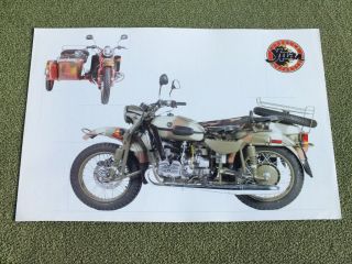 Ural Classic Imz - 8.  1037 Army Heavy Sidecar Road Russian Motorcycle Brochure Rare