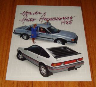 1985 Honda Accessories Sales Brochure Crx Civic Accord Prelude