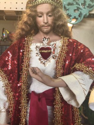Sacred Heart Statue (real Vestments)