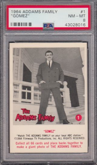 1964 Addams Family 1 - Psa 8 - Nm - Mt - Only Two Higher