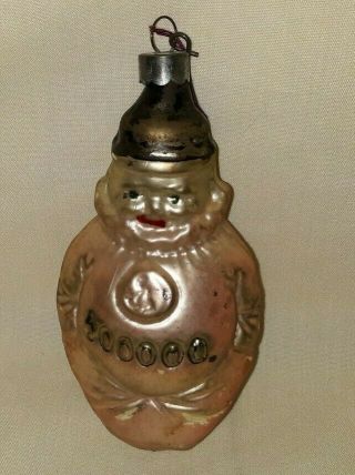 Antique Mercury Glass Clown Christmas Ornament Rare $34.  99