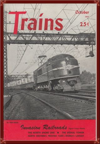 Wwii - - Chicago,  North Shore & Milwaukee Railroad - - Very Rare History From 1944