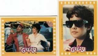 Grease Movie Series 2 Stickers Vintage Card Set 11 Sticker Cards Topps 1978 3