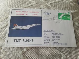 1977 Bac Concorde 212 G - Boae Test Flight Signed R D Griffin Senior Ops Bac