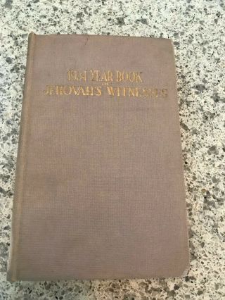 Watchtower 1934 Year Book Of Jehovah 