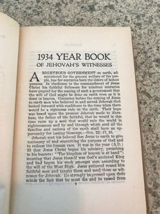 Watchtower 1934 Year Book of Jehovah ' s Witnesses 4