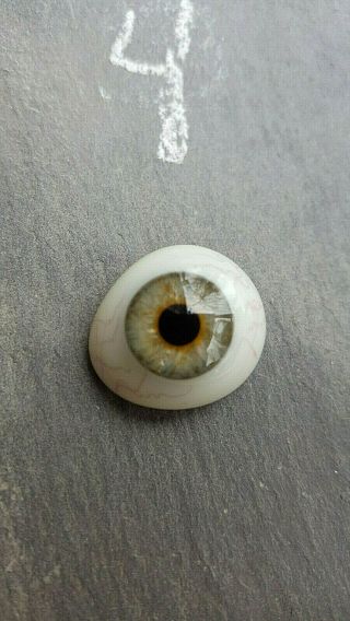 Vtg Rare Glass Human Prosthetic Eye Green Artificial Eye Art Science Medical