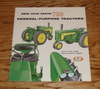 1959 John Deere 730 Series Tractor Sales Brochure 59 Diesel Lp - Gas