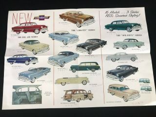 Vtg 1953 Chevrolet Chevy Car Dealer Sales Brochure 3