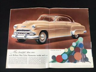 Vtg 1952 Chevrolet Chevy Car Dealer Sales Brochure 2