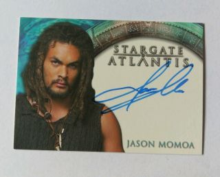 Stargate Atlantis Autograph Auto Card Jason Momoa As Ronan Dex (aquaman Drogo)