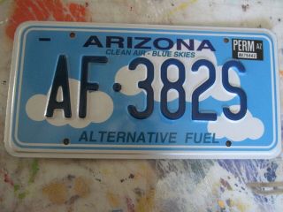 Arizona Alternative Fuel License Plate.