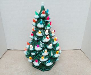 Vintage Ceramic Lighted Christmas Tree 11 "
