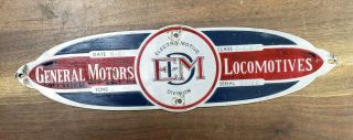 General Motors Electro - Motive Division Emd Locomotives Sign 8 1967 Emblem Plate