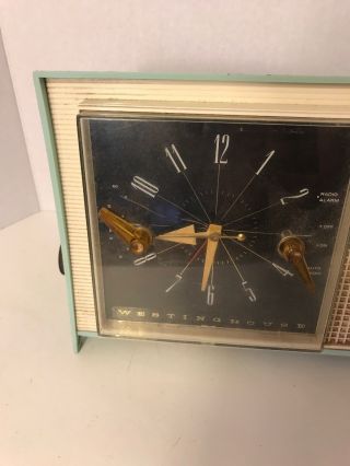 Blue Westinghouse Clock Radio Model H - 755L5 4