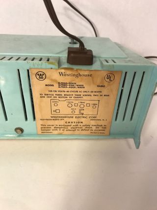 Blue Westinghouse Clock Radio Model H - 755L5 7