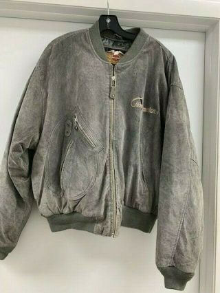Authentic Harley Davidson Grey Suede Jacket Xl Reg Awesome Lining Never Worn