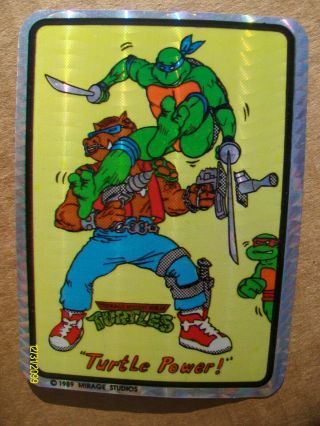 Rare Vintage Tmnt Turtle Power Prism Vending Machine Sticker