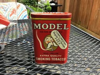 Model Pipe & Cigarette Smoking Tobacco Vertical Pocket Tin