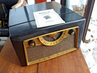 1954 Black Bakelite Admiral Model 5d31 Radio Phonograph Parts / Restore Complete