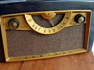 1954 Black Bakelite Admiral Model 5D31 Radio Phonograph Parts / Restore Complete 2