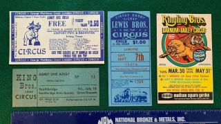 Mr 37 Ephemera Vintage Circus Tickets Ringling Barnum&bailey Lewis King Matthews