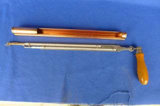 Vintage Tycos Sling Dual Thermometer Hydrometer Psychrometer W/ Copper Case
