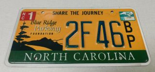 2010 North Carolina Blue Ridge Parkway License Plate