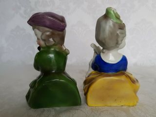 US Zone Germany Porcelain Victorian Couple w/Music Inst.  Bookends Erphila GERMANY 2