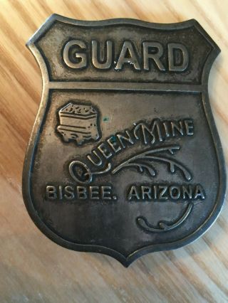Vintage Guard Badge Queen Mine Bisbee Arizona