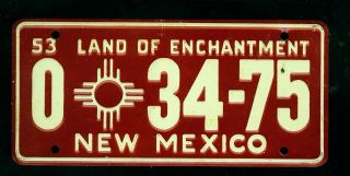 1953 Wheaties Cereal Premium License Plate - Mexico
