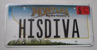 Montana Vanity License Plate " His Diva " God Lord Jesus Christ Religion Bible