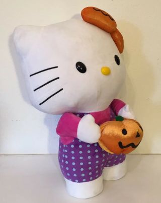 Hello Kitty Fall Pumpkin Harvest Gemmy Sanrio Plush Door Greeter Stuffed Animals