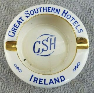Vintage Great Southern Hotels Ireland Ashtray Arklow Pottery