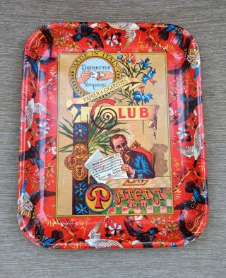 Vintage S.  D.  Modiano " Club " Tin Cigarette Rolling Tray / 13.  5 In.  X 10.  75 In.