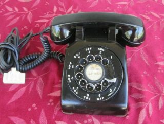Vtg Black Bell System Western Electric Rotary Dial Phone Cd 500 Desk