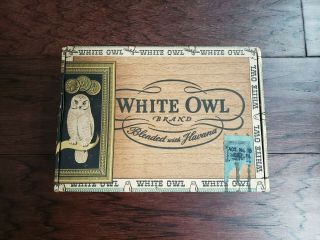 White Owl Brand " Blended W/ Havana " Empty Cigar Box