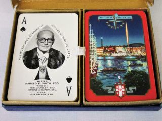 Vintage Playing Cards Piatnik 1951 Festival Of Britain The Wokshipful Company