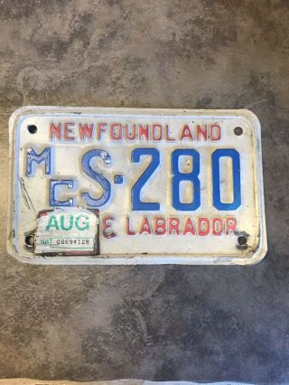 Newfoundland Motorcycle Licence Plate