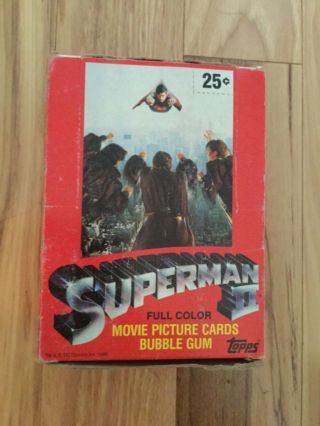 Superman Movie Cards Series 2 Rare Full Box 1980s