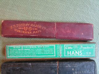Vintage Straight Razor Boxes Only Germany and Others 2