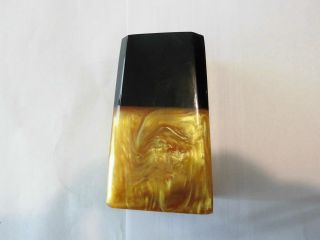 Vintage Art Deco Amber Color Lava Flow Catalin Bakelite Small Vase Or For Pencil