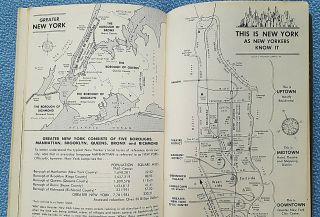 Vintage Hagstrom Pocket Atlas Of York,  Boroughs 1967 Theater District maps 5