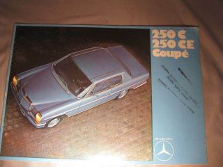 Vintage Car Sales Brochure For Mercedes Benz 1970 250c 250ce Coupe In German