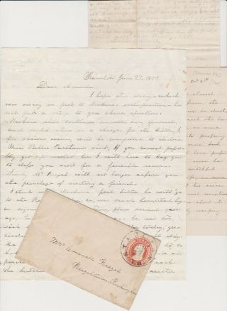 Staunton Va Correspondence Of 3 Letters To Keezeltown Va 1859 - 1860 Great Content