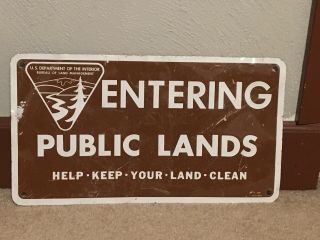 Blm Bureau Of Land Management Lands - Us Department Of The Interior Metal Sign