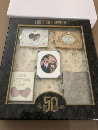 Disneyland Haunted Mansion 50th Ghost Bride Wedding Album Pin Set - Limited Ed