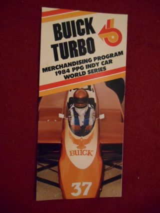 1984 Buick Turbo/brayton Racing Ppg Indy Car Merchandising Brochure - - -