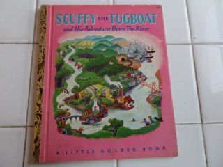 Scuffy The Tugboat,  A Little Golden Book,  1946 (vintage Children 
