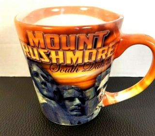 Mount Rushmore South Dakota Ceramic Coffee Cup/ Mug Vtg